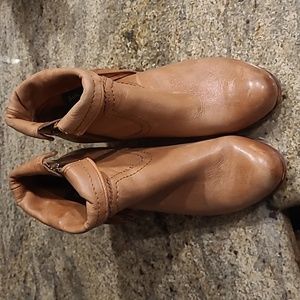 Sam Edelman Louie Tan Leather Ankle Booties Size 7.5
